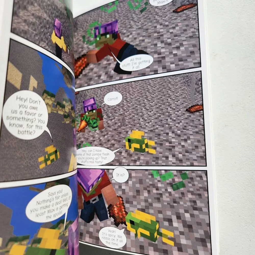 Zombies vs. Turtles Graphic Novel Minecraft Book Comicbook S.Q.U.I.D. Squad Comi